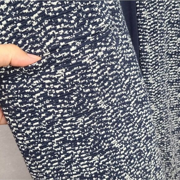 Tart Textured Wooven Navy Blue/ White Vest Size Small Cotton Blend - Picture 9 of 9